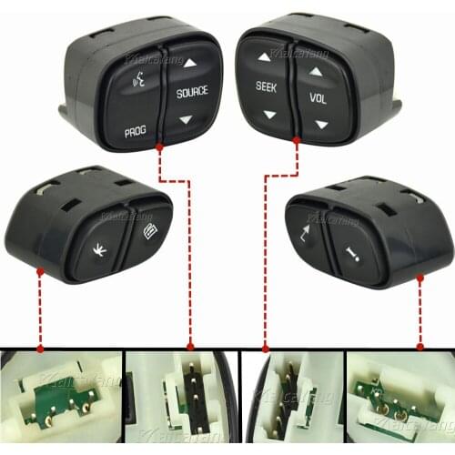 1999442 LED Light Steering Wheel Radio Volume Control Switch For Chevrolet Avalanche Silverado Suburban GMC Envoy Sierra Yukon
