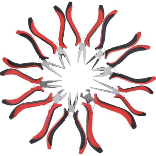 LMDZ Leather Pliers Rubber Handle Diagonal Pliers Handcraft Beading Insulated Plier for DIY Small Jewelry Repairing Works