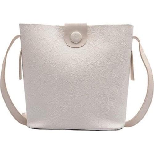 Casual Female Bucket Bag 2021 Solid Color Wild Messenger Bag Quality PU Leather Small Bag Designers Shoulder Crossbody Bag