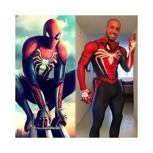 Advanced suit Game PS4-V2 Costume Cosplay Halloween Jumpsuit Bodysuit 3D printed spandex PS4 Costume for Adult/Kids
