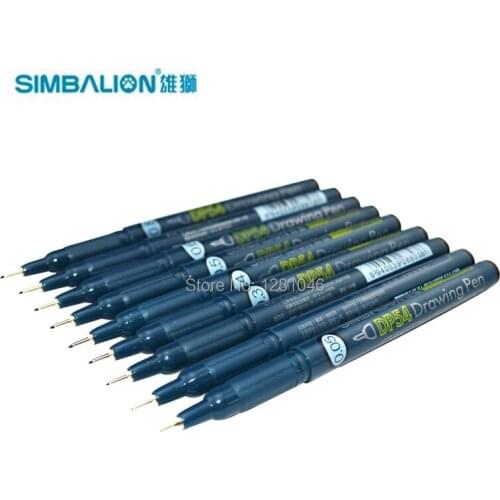 LifeMaster Simbalion Drawing Pen 4pcs/Lot Black Needle Pen 0.05~0.8mm Waterproof Liner Art Design Animation DP-54