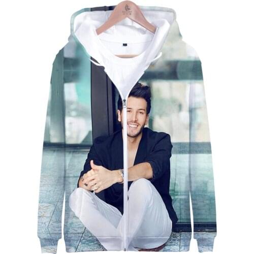 Sebastian Yatra 3D printed autumn winter Holiday passionate style Men/Women Streetwear Style Zip Kawaii HIP HOP hooded