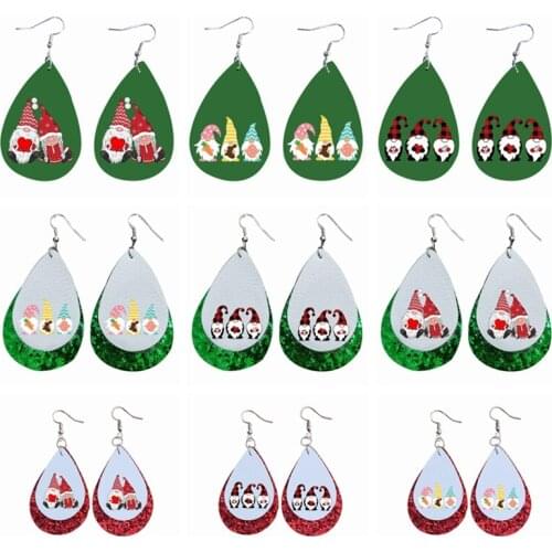 36pairs/set Valentines Day Gnomes Earrings Faux Leather Wholesale We Are Now In Stock