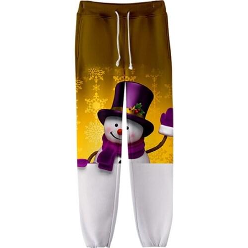 Merry Christmas Snowman Kawaii 3d Print Fashion Jogger Harem Pant Casual Men Women Long Loose Trousers Fitness Pants Sweatpants