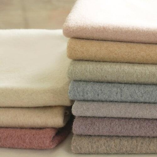 Width 61" Brushed Wool polyester blend Fabric For Coat Windbreaker curtains Material By the Half-Yard