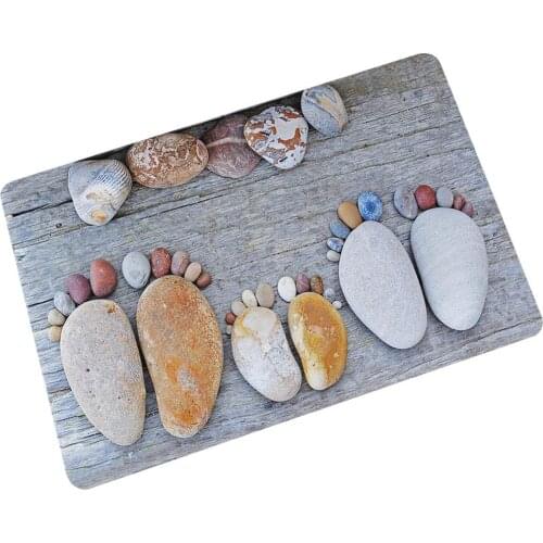 Footprint Thin Rubber Doormat Custom Welcome Door Mat Drop Shipping Floor Rug Carpet Wedding Gifts