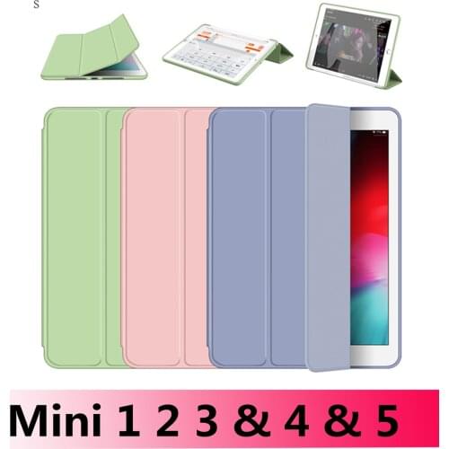 Soft shell case For iPad Mini 1 2 3 4 5 Soft Case for iPad A1432`A1454`A1455'A1489`A1490 A1538 A1550 A2124 A2125 A2126 A2133