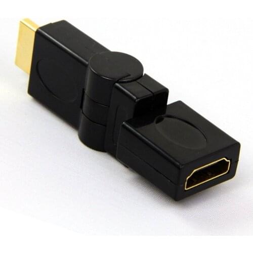 Generic HDMI Male To HDMI Female Right Angle Elbow rotation 90 - 360 Degree Adapter HDMI connection HDTV wholesale 300pcs