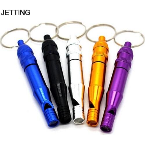 JETTING 1 Pc Alloy Aluminum Survival Whistle Keychain Whistles Waterproof Car Styling Decoration