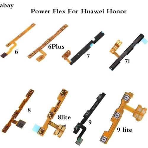 High Quality New Volume Button Power Switch On Off Button Flex Cable For Huawei Honor 6 Plus 7 7i 8 9 Lite Replacement Parts