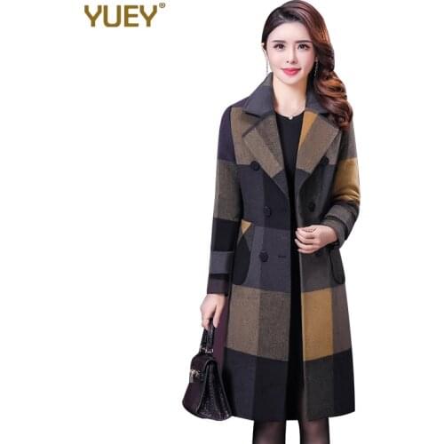 YUEYUAN Women's Plaid Coats