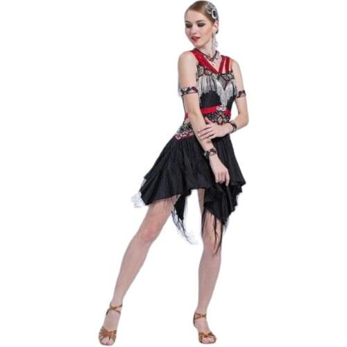 L-1751 High-end customization latin dance dress, popular sexy elegant women performance Tassels competition latin dance dress