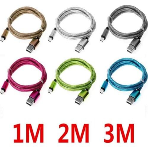 1m 2m 3m 2M 3M Aluminum Alloy Fast Charging Braided Fabric USB 2.0 Type C Data cable charger For samsung s8