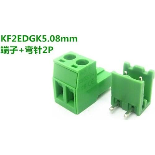10pcs /lot KF2EDGK 5.08mm 2P / 3P / 4P / 5P / 6P / 8P/10P Connectors and terminals