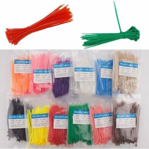 100/Lot 3*150mm width 2.5mm Colorful Factory Standard Self-locking Plastic Nylon Cable Ties,Wire Zip Tie 3x150