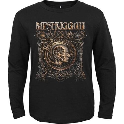 16 Designs Cool Meshuggah Rock Brand Full Long Cotton Sleeve Shirt Hardrock Heavy Death Metal Tee Camiseta Streetwear Skateboard