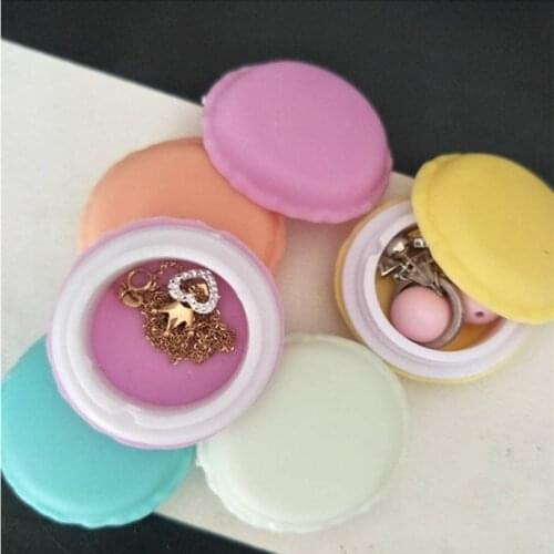 3pieces/lot Candy Color Macarons Jewelry Package Box Storage Box Portable Mini Gift Package Box Lovely Case for Small Items