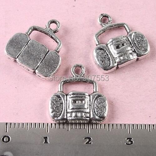 30pcs Tibetan silver "boom box" charms h1736
