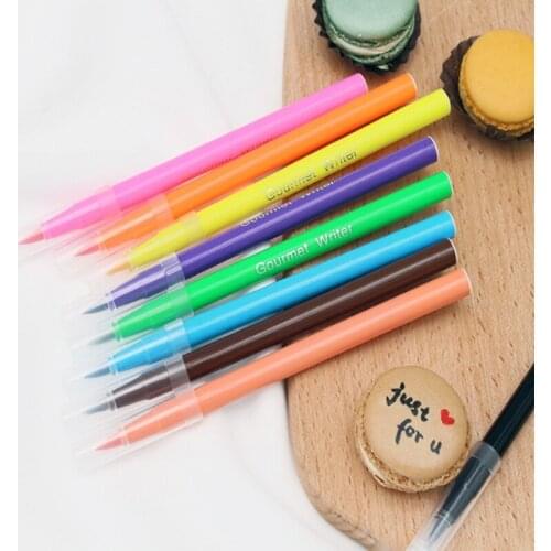 DIY Edible Pigment Pen Brush Bake Food Drawer Color Pencils Markers Cake Biscuit Cookie Painting Biscuits Fondant Cake Decoratin