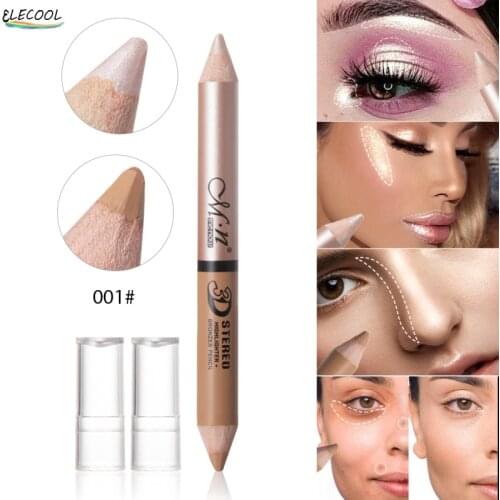 ELECOOL Double-head V Face Contour Stick High-light Shadow Concealer Pen Waterproof And Sweatproof Long-lasting Makeup Tools