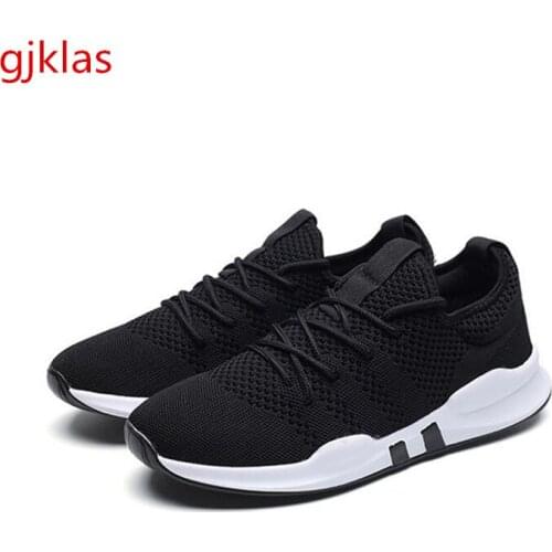 Breathable Mesh Sneakers Gray White Black Sports Shoes for Male Outdoor Comfy Light-weight Mens Shoes Casual Men Sneakers Shoe