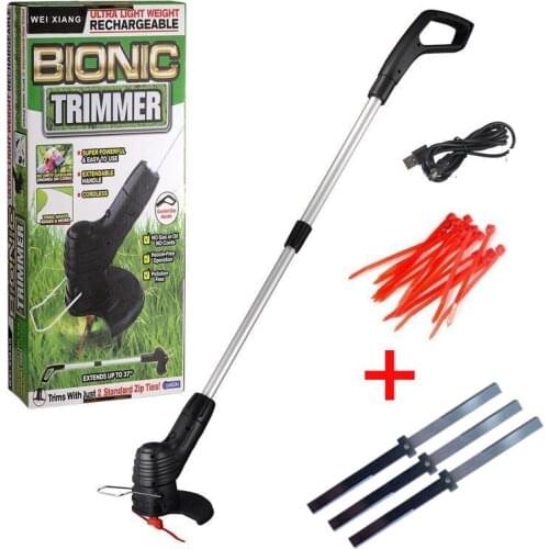 Mini Electric Trimmer for Grass Lawn Mower Greenworks Handheld Cordless Garden Tool Adjustable Pole Fast Cutting Copper Motor