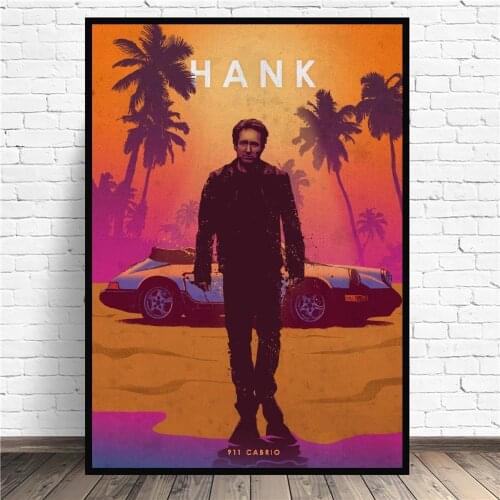 Hank Moody Canvas Painting Movie Car Art Print Poster Picture Wall Modern Minimalist Bedroom Living Room Decoration