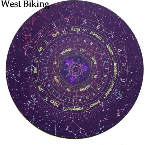 Round Pendulum Divination Tablecloth Tarots Card Pad Runes Altar Table Cloth Constellation Magic Board Game Rubber Pad