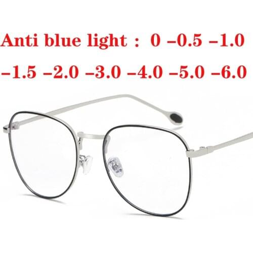 Multilateral Optical Metal Eyeglasses Alloy Frame Spectacles men Women Prescription Eyewear 0 -0.5 -1.0 -1.5 -2.0 -2.5 To -6.0