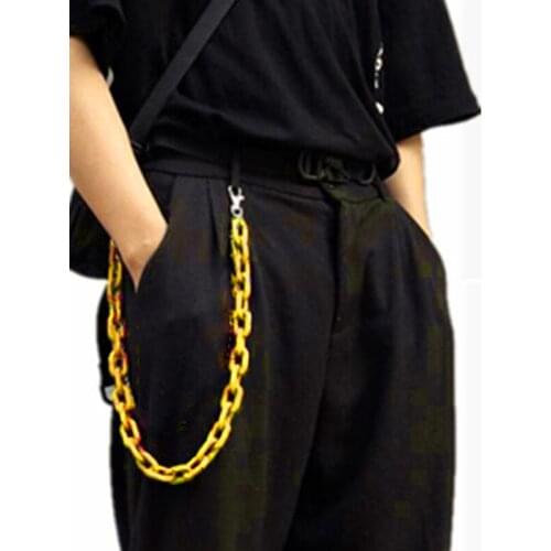 Fashion Punk Hip-hop Body And Piercing Jewelry Belt Waist Chain Multilayer Unisex Pants Chain Chain Big Ring Cross Pants Chains