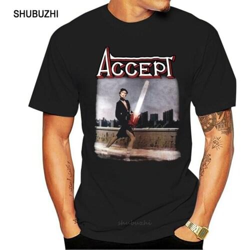 Men t shirt ACCEPT ACCEPT 1979 BLACK HEAVY METAL UDO SAXON KROKUS WARLOCK t-shirt novelty tshirt women