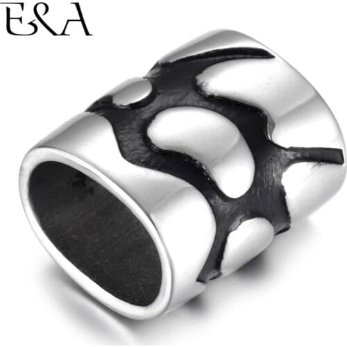 Stainless Steel Slide Charms Hole 11x8mm for Charm Bracelet Making Leather Jewelry DIY Slider Bead Findings