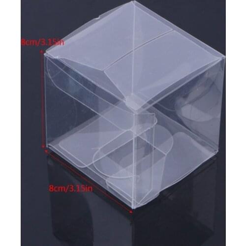 2021 New 10 Pcs Wedding Transparent Cube Favour Boxes Sweet Candy Cake Gift Bags 2 Sizes