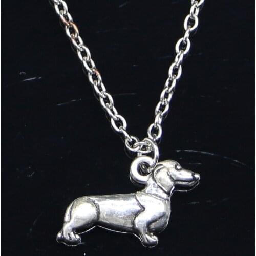 New Fashion Necklace 20x15mm dog dachshund Pendants Short Long Women Men Colar Gift Jewelry Choker
