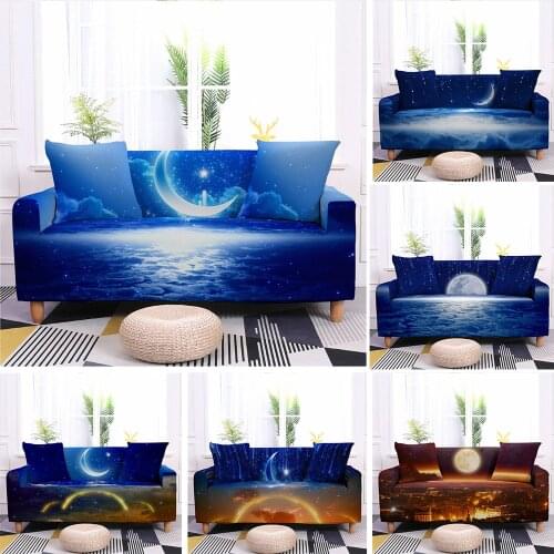 Starry Sky Corner Sofa Covers for Living Room Cushion Chair Anti-Scratch Couch Cover L Shape 1/2/3/4 Seater Sectional Sofa Decor