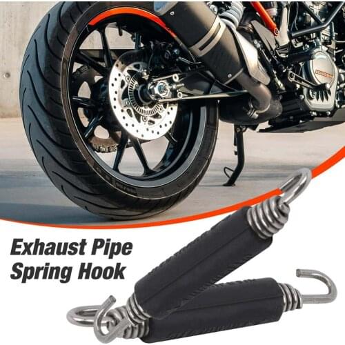 2pcs Universal Motorcycle Stainless Steel Spring Hooks For Exhaust Pipe Motorbike Repair Parts