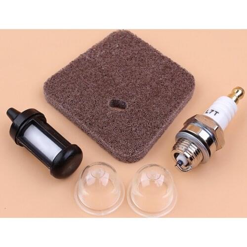 Air Fuel Filter Spark Plug For Stihl FS38 FS45 FS46 FS55 HS45 FC55 KM55 Trimmer w/ Primer Bulb