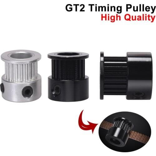 High Quality GT2 Timing Pulley 20 teeth Bore 5mm 8mm Aluminum 2GT Synchronous Wheel 3D Printer Parts For GATES-LL-2GT GT2 belt