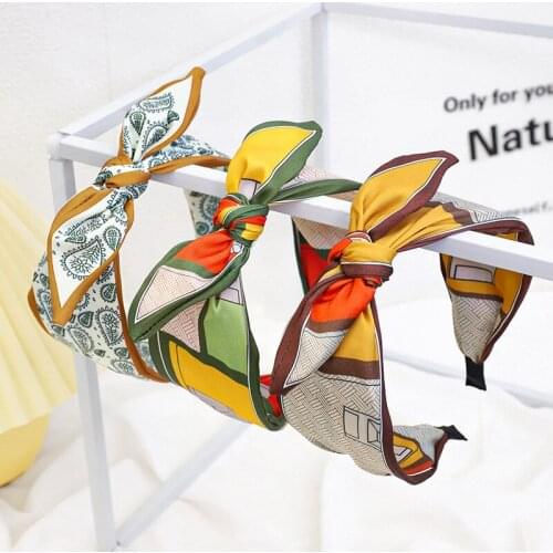 Hot Sale Women Girls Summer Bohemian Hair Bands Print Headbands Flower Printing Turban Hair Accessories Wide Headwrap Headpiece