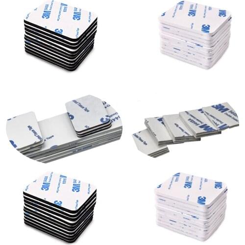 10-100pcs Strong Pad Mounting Tape Double Sided Adhesive Acrylic Foam Tape Two Sides Mounting Sticky Tape Black Multiple size