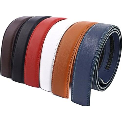 12 Colors Male Belts Brand No Buckle 3.1cm/3.5cm Genuine Leather Automatic Belt Body Strap Without Buckle Good Quality Men Belts