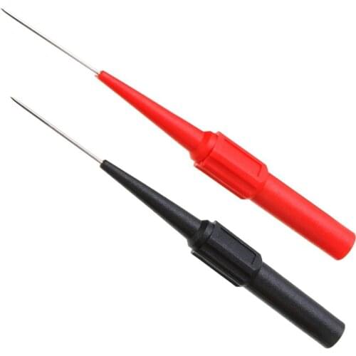 2pcs Multimeter Probe Test Leads Wires Insulation Piercing Needle Non-destructive Test Probes Multimeter Wire Tips