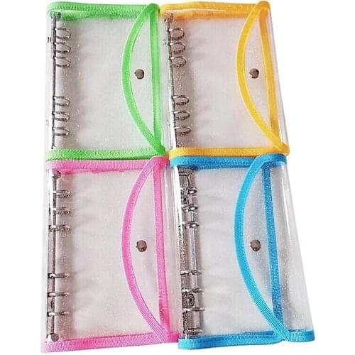 2020 Original A6 Pink PVC Transparent Spiral Notebook Cover Ring Binder Diary Planner Protect Shell School Office Stationery