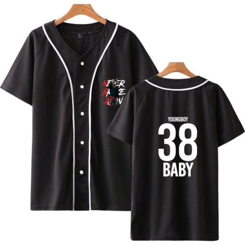 2020 YoungBoy Never Broke Again high Street baseball t shirt Summer Classic Short Sleeve t-shirt men/women Casual Design Tops