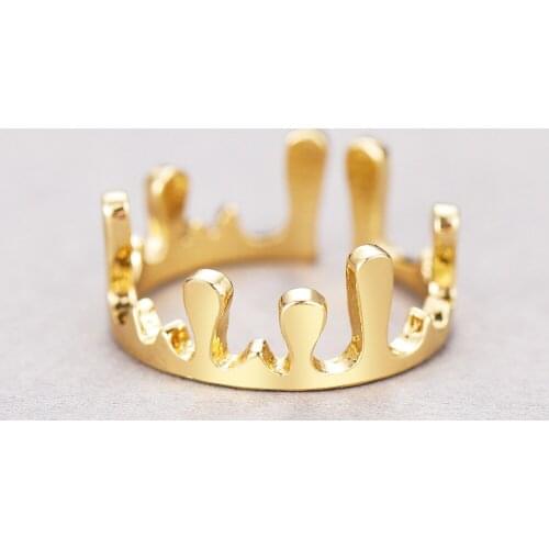 2021 Halloween Crown Shape Rings for Women Girl Wedding Bridal Party Ring Korean Fashion Jewelry Engagement Open Ring