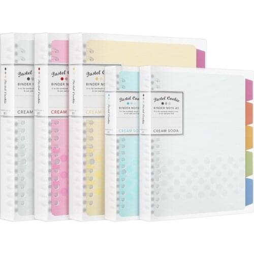 A5 B5 Macaron Notebook Cover Binder with Loose-leaf Paper Plan Inner Pages Index Separator Diary Binder Office School Supplies