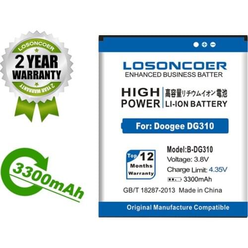 LOSONCOER Battery 3200mAh B-DG310 Battery For Doogee DG310 DG310