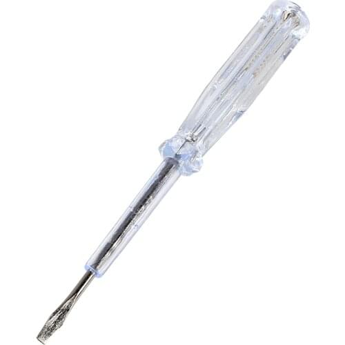 1PC Voltage Detector Pen with Indicator Light 100-500V Household Voltage Tester Slotted Screwdriver Great for Electricians
