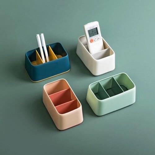 1 Piece Household Desktop Sundries Storage Box Remote Control Organizer Office Supplies Holder Student Stationery Baskets Tools