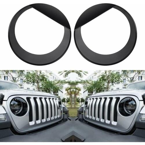 Black Angry Bird Headlight Cover ForJee Wrangler JL Sport&SportS / Sahara&Rubicon JT Gladiator